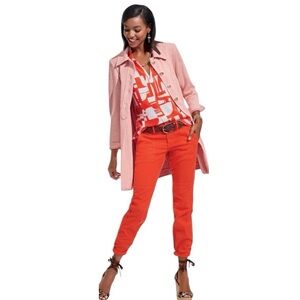 CAbi Take Five Topper Checkered Peacoat w/Gold/Wht Buttons,P2P:20.5”